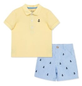 Little Me Anchor Polo Short Set