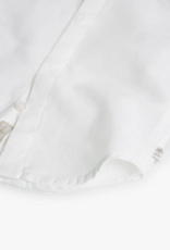 White Linen Shirt w/Striped Bow Tie