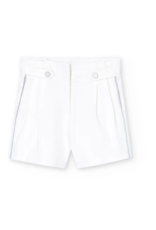 Boboli Silver Trimmed White Shorts
