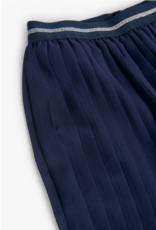 Navy Chiffon Pleated Pants