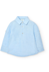Boboli L/S Light Blue Linen Shirt