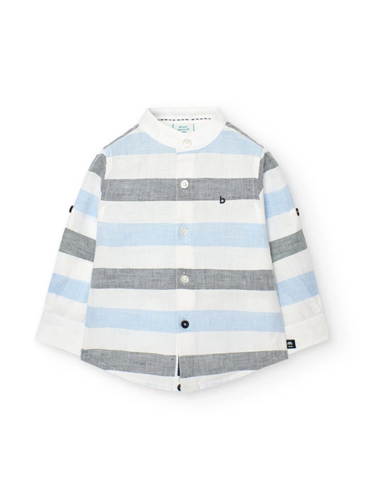 Boboli L/S Striped Linen Shirt