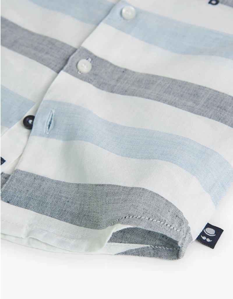 Boboli L/S Striped Linen Shirt