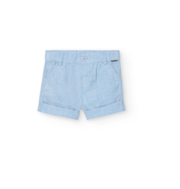 Boboli Light Blue Linen Shorts