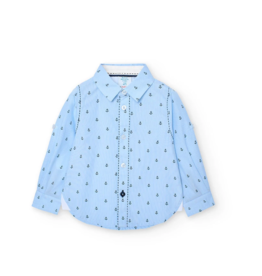 SALE L/S Blue Shirt w/Anchor Print