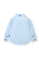 L/S Blue Shirt w/Anchor Print