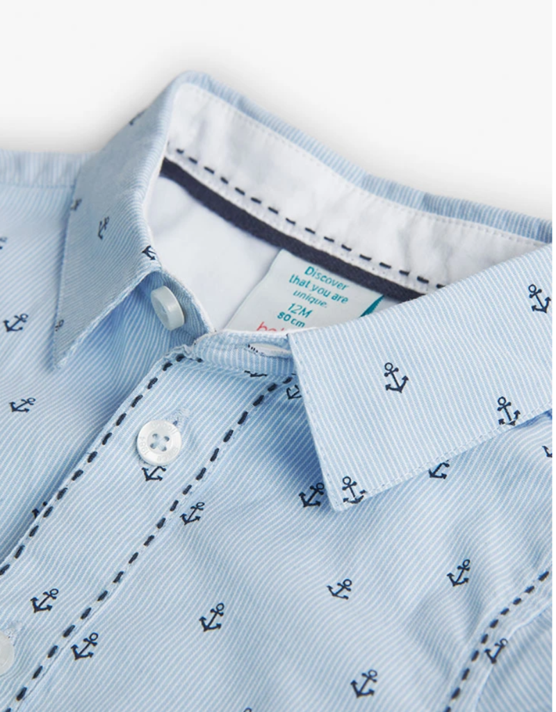L/S Blue Shirt w/Anchor Print