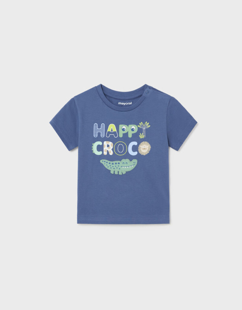 Mayoral Blue Happy Croc S/S Tee