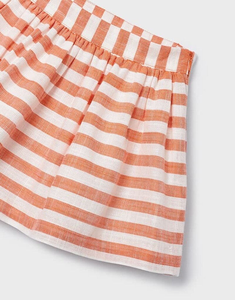 Mayoral Orange Striped Skirt Set