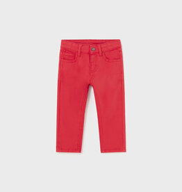 Mayoral Red Basic Slim Fit Serge Pants