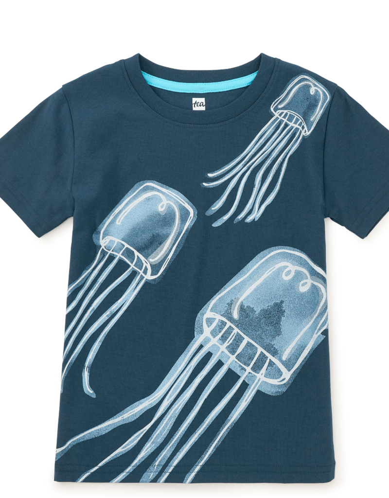 Tea Collection Jelly Fish Graphic Tee Whale Blue