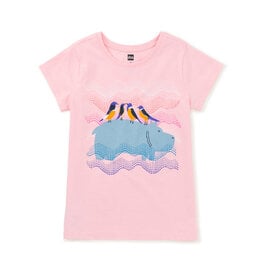 Tea Collection Hippo and Friends Graphic Tee Blossom
