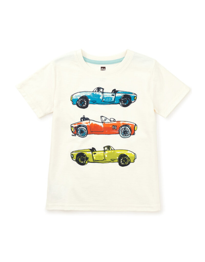 Tea Collection Cars Graphic Tee Chalk