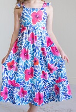 Mila & Rose Vivid Garden Ruffle Maxi Dress
