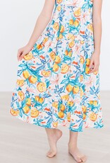 Mila & Rose Tropical Summer Ruffle Maxi Dress