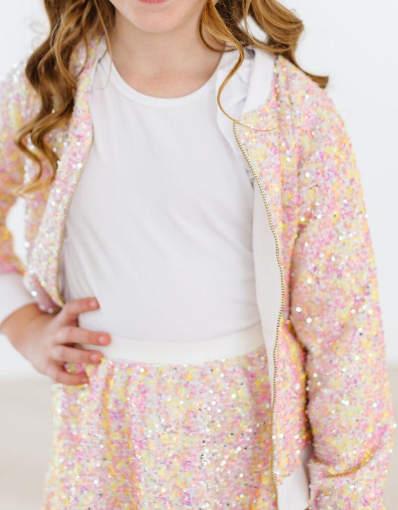 Mila & Rose Spring Rainbow Sequin Jacket