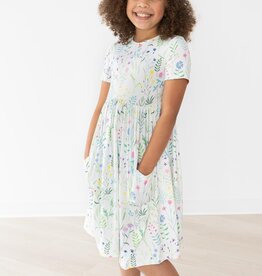 Mila & Rose Spring Dandelion Floral S/S Pocket Twirl Dress