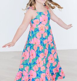 Mila & Rose Luau Floral Ruffle Maxi Dress