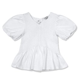 Habitual Kids SALE Smocked Tie Back Top White