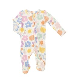 Angel Dear SALE HAPPY SUNS 2 WAY ZIPPER RUFFLE FOOTIE
