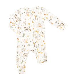 Angel Dear FARM BABIES 2 WAY ZIPPER FOOTIE