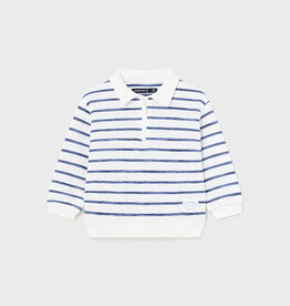 Mayoral Blue Stripe Polo Pullover