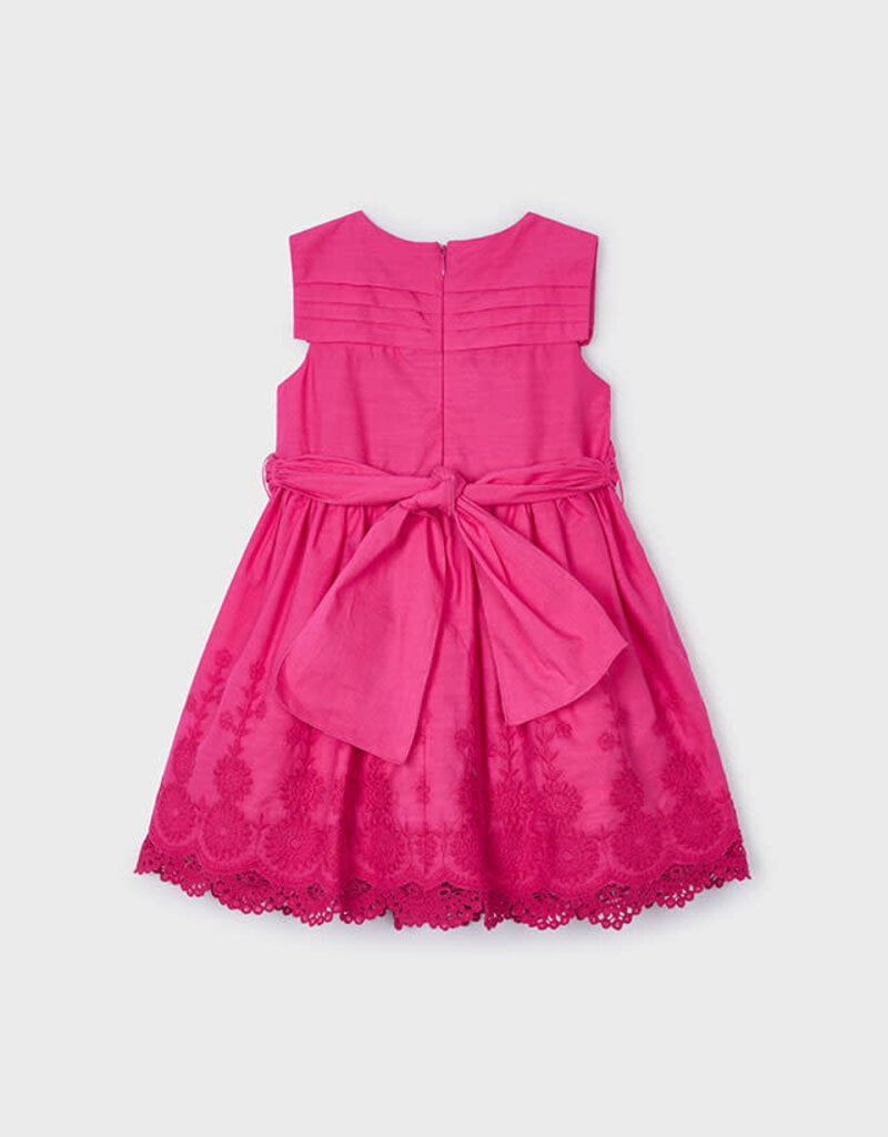 Mayoral Fuchsia Embroidered Dress