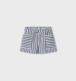 Mayoral Girls Blue Striped Shorts