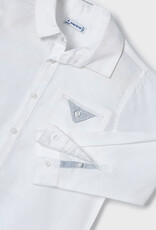 Mayoral White S/S Button Down Shirt w/Placket