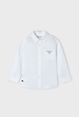 Mayoral White S/S Button Down Shirt w/Placket