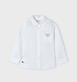 Mayoral SALE White L/S Button Down Shirt w/Placket