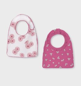 Mayoral Baby 2-pack Magenta Gauze Bibs