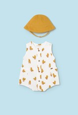 Mayoral White Romper w/Ducky and Hat