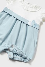 Mayoral White and Lt Blue Romper w/Heart