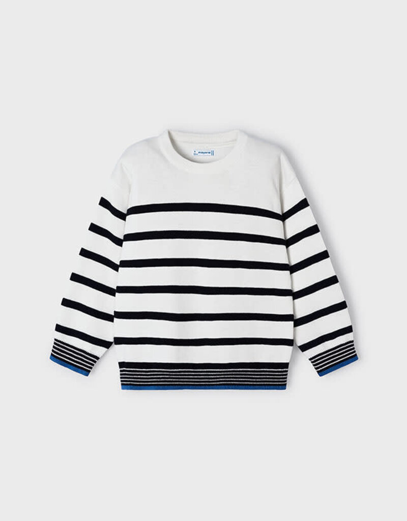 Mayoral Navy White Stripe Sweater