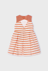 Mayoral Orange Sleeveless Stripe Dress