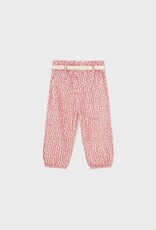 Mayoral Pink Print Pants w/Belt