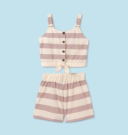 Mayoral Terracotta Striped Short Set