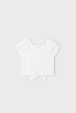 Mayoral White Button Up S/S Top
