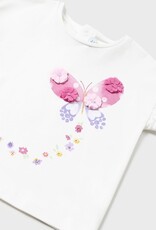 Mayoral White Butterfly S/S T Shirt