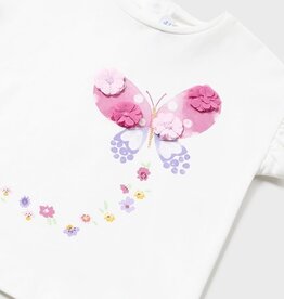 Mayoral White Butterfly S/S T Shirt