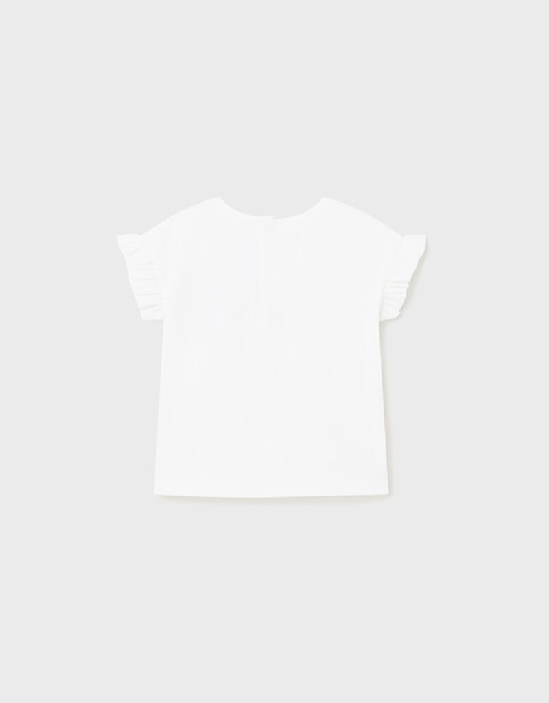 Mayoral White Butterfly S/S T Shirt