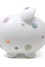 Child to Cherish Pastel Multi Dot Piggy Bank
