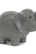 Child to Cherish Gray Large Stitched Elephant Bank