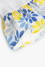 Boboli Drop Waist Dress w/Blue Yellow Flowers