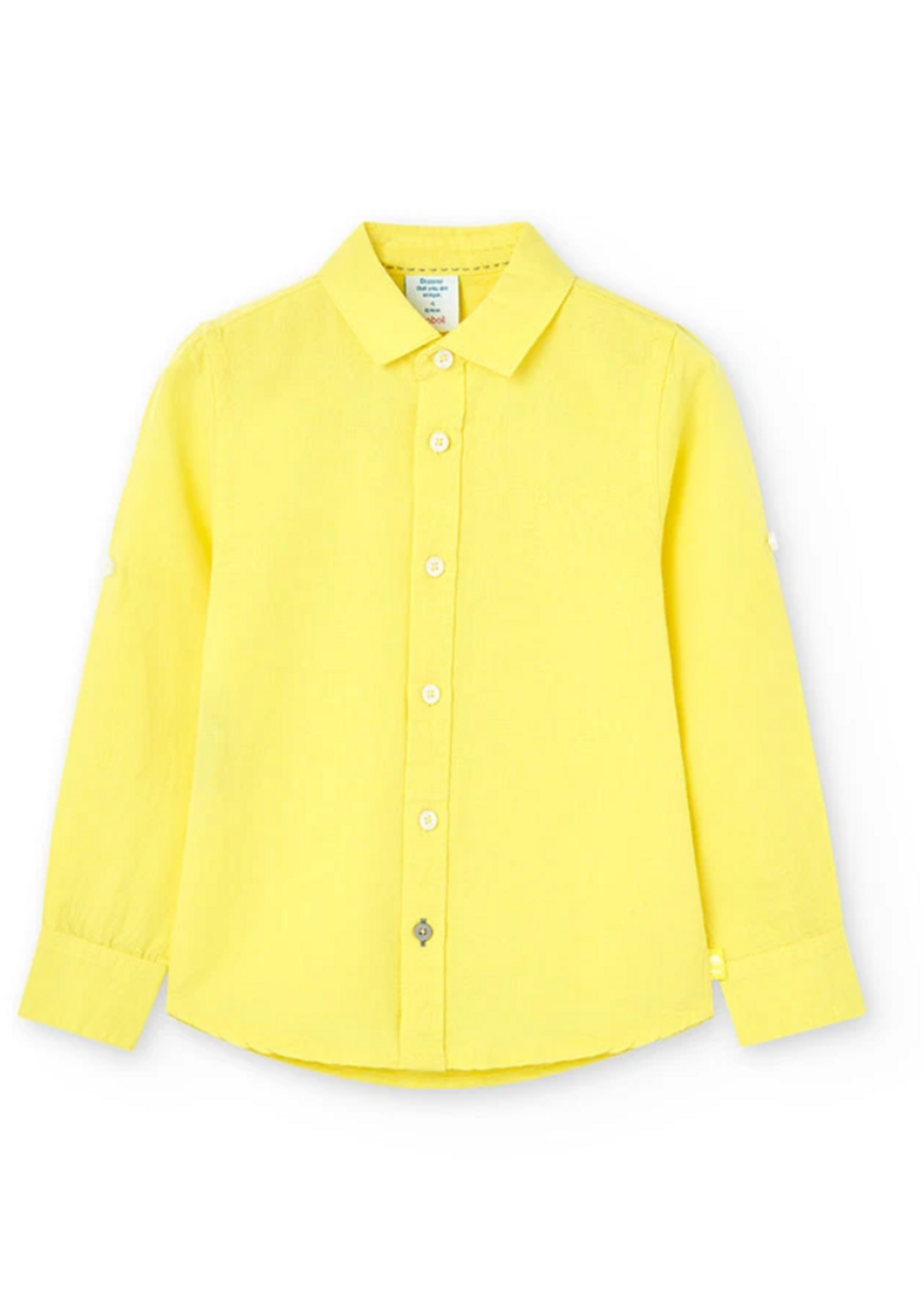 Boys L/S Yellow Linen Shirt
