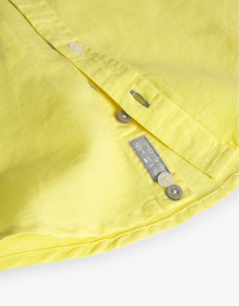 Boys L/S Yellow Linen Shirt