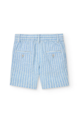 Boboli Blue Striped Linen Shorts