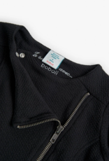 Boboli Black Embossed Zip Up Jacket