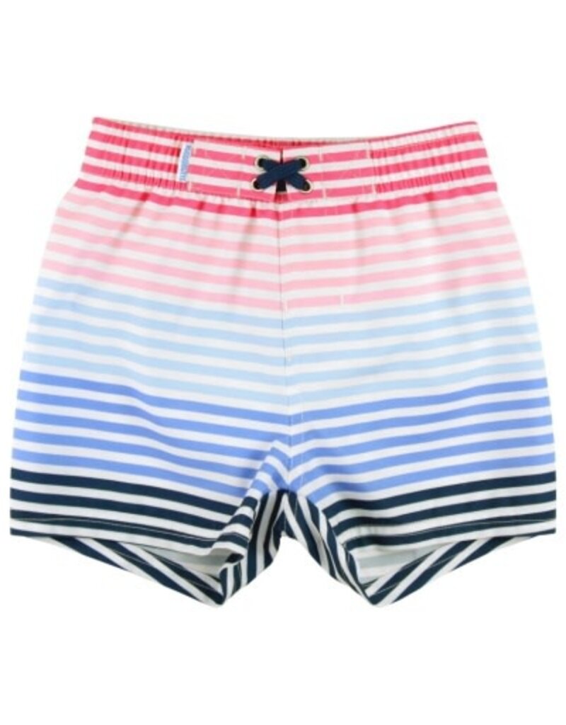 RuffleButts Swim Trunks Ocean Horizon